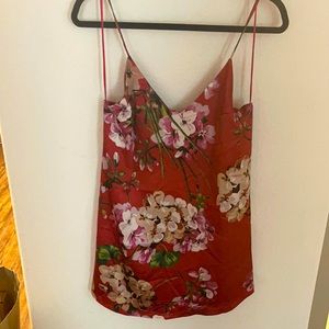 Mini Red floral slip dress
